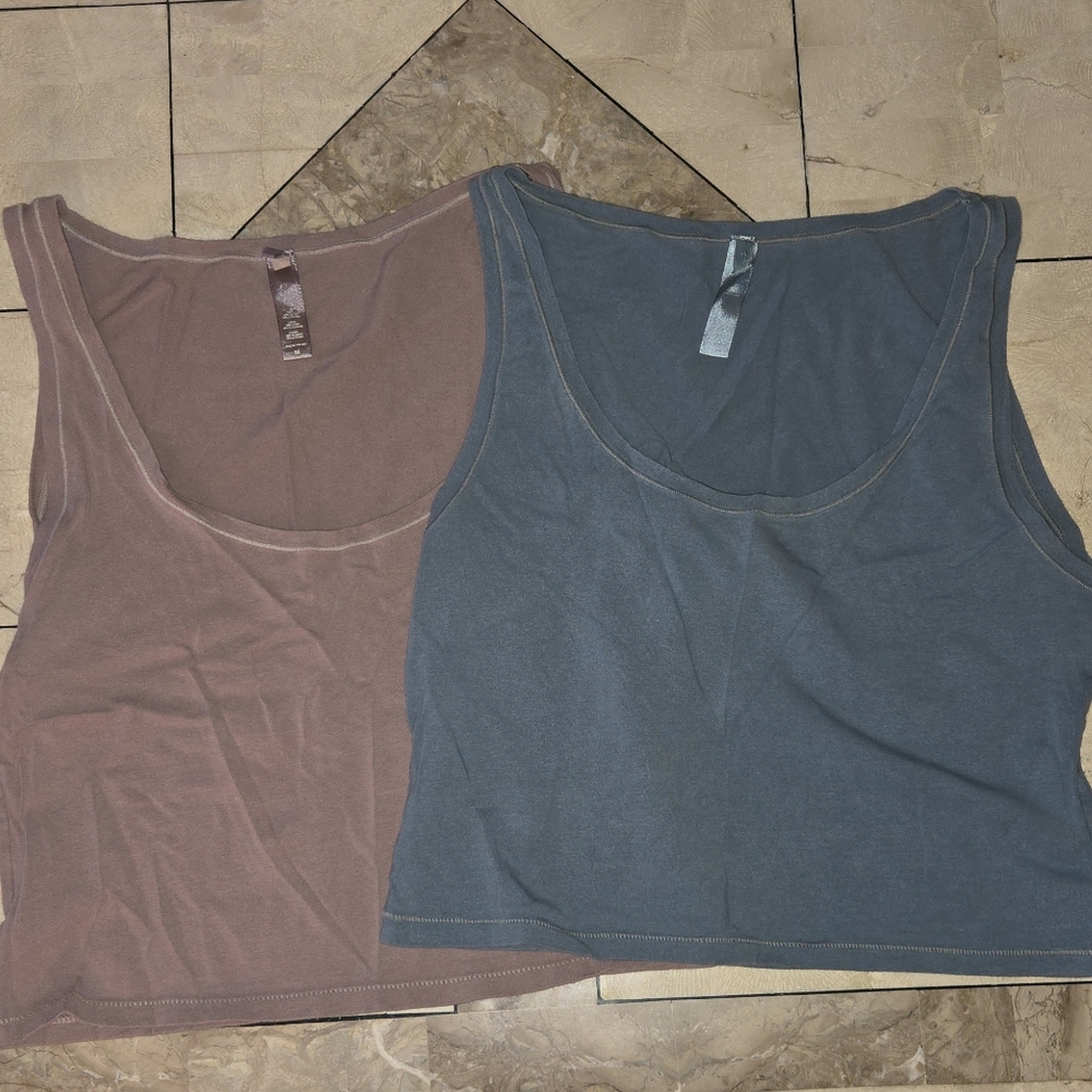 Skims Cotton Jersey Tanks Sz 3X - LOT OF TWO